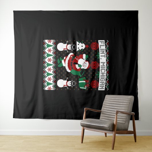 クリスマスの醜いセーターフリントミシガン タペストリー (インサイチュ(横))