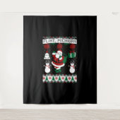 クリスマスの醜いセーターフリントミシガン タペストリー (正面)
