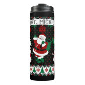 クリスマスの醜いセーターフリントミシガン タンブラー (正面)