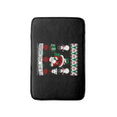 クリスマスの醜いセーターフリントミシガン バスマット (正面縦)