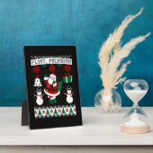 クリスマスの醜いセーターフリントミシガン フォトプラーク (側面)