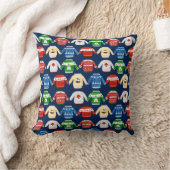 クリスマスの醜いセーターブルー クッション (ブランケット)