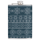 クリスマスの醜いセーター北欧ニットウェアデザイン フラスク (正面)