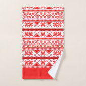 クリスマスの醜いセーター北欧パターン バスタオルセット (ハンドタオル)