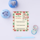 クリスマスの醜いセーター投票カード チラシ (シングル)