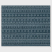 クリスマスの醜いセーター編み物の青いスノーフレーク ラッピングペーパー (フラット)