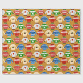 クリスマスの醜いセーター金ゴールド ラッピングペーパー (フラット)