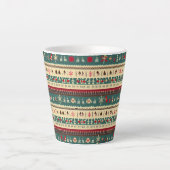 クリスマスの醜いセーター5 カフェラテマグ (正面)