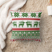 クリスマスの醜いフェイクセーター編み枕 クッション (ブランケット)