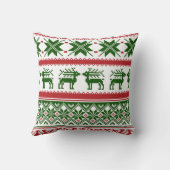 クリスマスの醜いフェイクセーター編み枕 クッション (裏面)