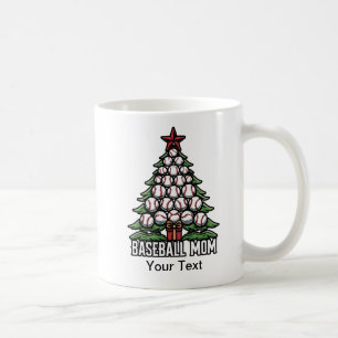 クリスマスの野球のお母さん コーヒーマグカップ