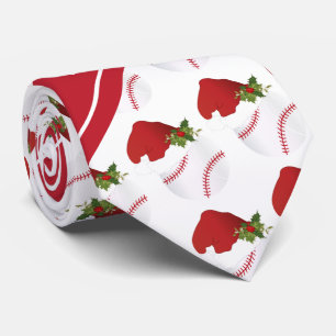 クリスマスの野球のデザイン ネクタイ