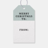 クリスマスの野球の休日 ギフトタグ (裏面)