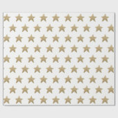 クリスマスの金ゴールドのグリッターはギフトの包装紙を主演します ラッピングペーパー (フラット)