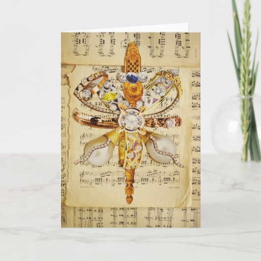 クリスマスの金ゴールドの星の事 シーズンカード (正面)