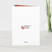 クリスマスの金ゴールドの鳩及びヒイラギ シーズンカード (裏面)