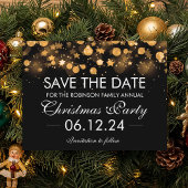 クリスマスの金ゴールド星をきらめく保存 案内ポストカード