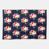 クリスマスの釣りおもしろ キッチンタオル (横)