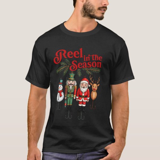 クリスマスの釣りシーズン到来 Tシャツ (正面)