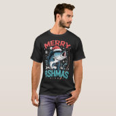 クリスマスの釣り道具 Tシャツ (正面フル)