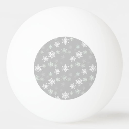 クリスマスの銀色の白い雪突風 卓球ボール (正面)