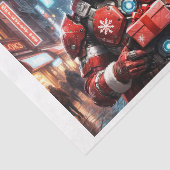 クリスマスの鎧をまとったサイボーグの黒いサンタクロース 薄葉紙 (詳細)