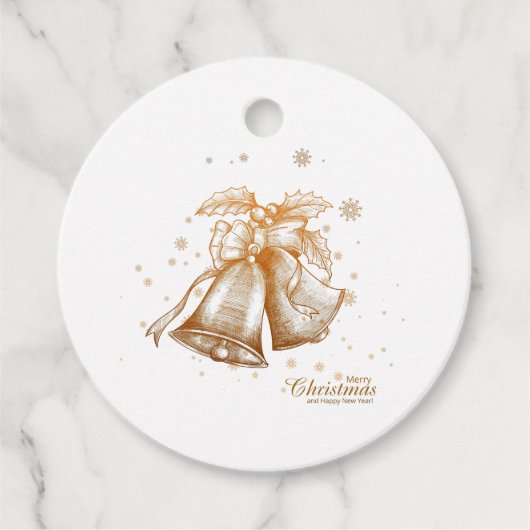 クリスマスの鐘とクリスマスの新年を祝う フェイバータグ (正面)