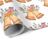 クリスマスの鐘と鳥 ラッピングペーパー (ロールコーナー)