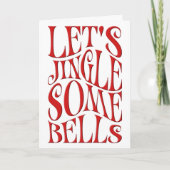 クリスマスの鐘を鳴らしおもしろいよう カード (正面)