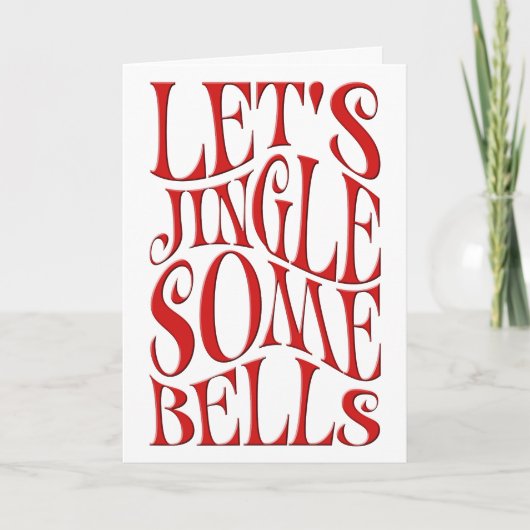 クリスマスの鐘を鳴らしおもしろいよう カード (正面)