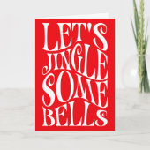 クリスマスの鐘を鳴らしおもしろいよう カード (正面)