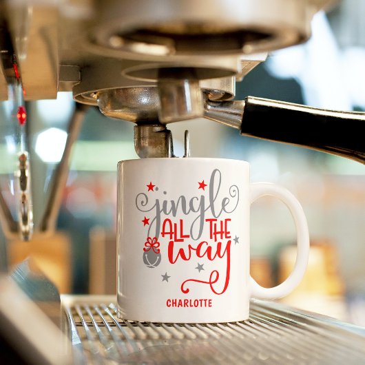 クリスマスの鐘を鳴らし続ける コーヒーマグカップ