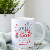 クリスマスの鐘を鳴らし続ける コーヒーマグカップ