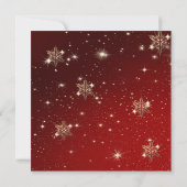 クリスマスの鐘、雪の結晶、会社のクリスマスパーティー 招待状 (裏面)