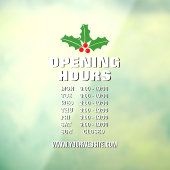 クリスマスの開店時間店の看板窓がしがみつく ウィンドウサイン (シート3)