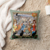 クリスマスの間に古いアムステルダムのミュージシャン クッション (ブランケット)