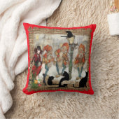 クリスマスの間に古いアムステルダムのミュージシャン クッション (ブランケット)