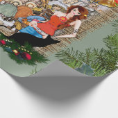 クリスマスの間に古いアムステルダムのミュージシャン ラッピングペーパー (角)