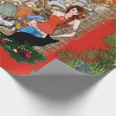 クリスマスの間に古いアムステルダムのミュージシャン ラッピングペーパー (角)