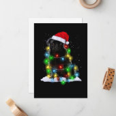 クリスマスの間のピットブル犬 ノートカード (正面/裏面インサイチュ)