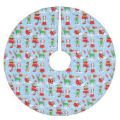 クリスマスの間の北極の日 ブラッシュドポリエステルツリースカート (正面)