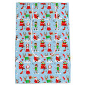 クリスマスの間の北極の日 ミディアムペーパーバッグ (裏面)