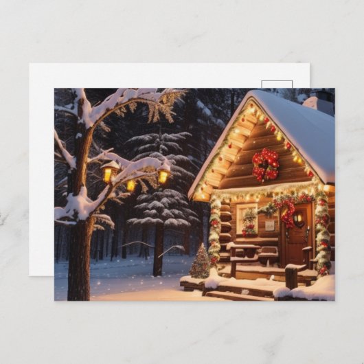 クリスマスの間、共に時間を過ごした シーズンポストカード (正面/裏面)