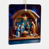 クリスマスの降誕の場面 セラミックオーナメント (右)
