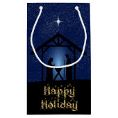 クリスマスの降誕の場面　宗教的 スモールペーパーバッグ (裏面)