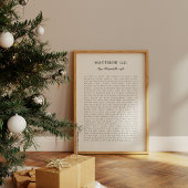 クリスマスの降誕の物語 マタイによる福音書1:21プリント ポスター