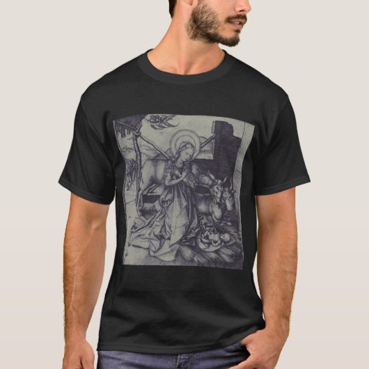 クリスマスの降誕シーン スタークインクアート Tシャツ (正面)