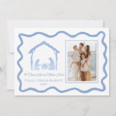 クリスマスの降誕祭の挨拶, 休日の家族写真 シーズンカード (正面)