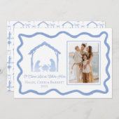 クリスマスの降誕祭の挨拶, 休日の家族写真 シーズンカード (正面/裏面)