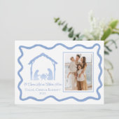 クリスマスの降誕祭の挨拶, 休日の家族写真 シーズンカード (スタンド正面)